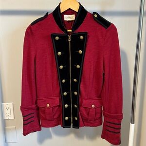 Denim & Supply Ralph Lauren Red French Terry Military Jacket